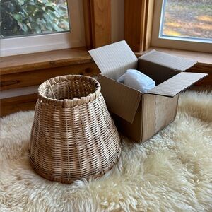 Wicker Basket Pendant Light